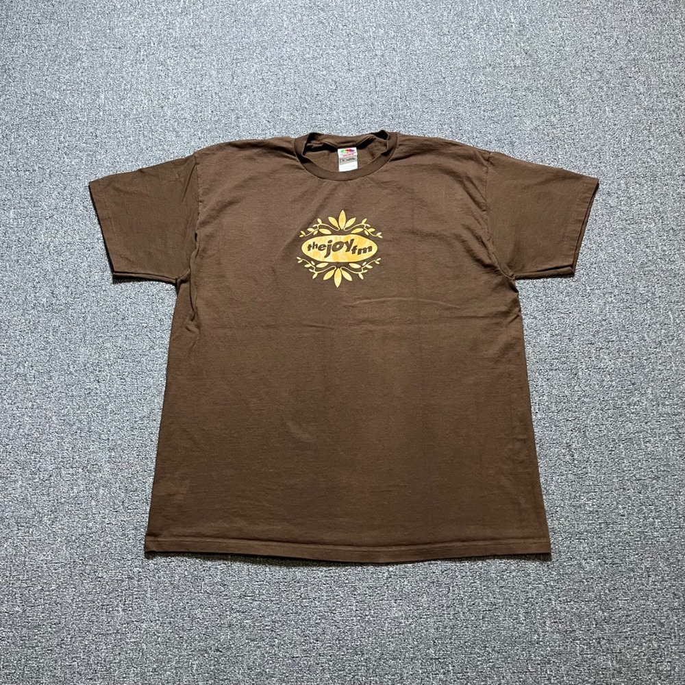 Vintage Fruit of the Loom The Joy FM T-Shirt XL Brown Cup Pa Joy Graphic Tee
